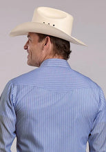 Load image into Gallery viewer, Roper 3031 Wide Stripe (Blue) - Men's Western Shirt
