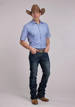 Load image into Gallery viewer, Roper 80/20 Stripes (Blue) - Men's Short Sleeve Western Shirt
