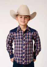 Load image into Gallery viewer, Roper Little Trailblazer (Blue) - Boy's Western Shirt
