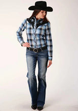 Load image into Gallery viewer, Roper 819 Fancy Applique (Blue) - Women's Western Shirt
