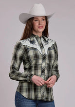 Load image into Gallery viewer, Roper 3276 Plaid (Black/White) - Women's Western Shirt
