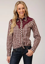 Load image into Gallery viewer, Roper 1207 Small Scale Plaid (Wine) - Women's Western Shirt
