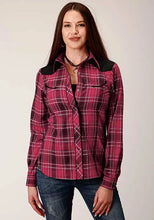 Load image into Gallery viewer, Roper 820 Fancy Yoke Plaid (Red) - Women's Western Shirt
