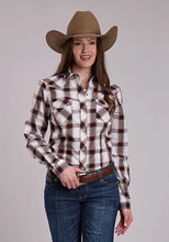 Load image into Gallery viewer, Roper 3279 Plaid (Wine/Black/Tan) - Women's Western Shirt
