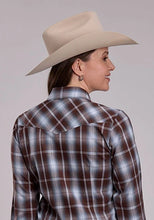 Load image into Gallery viewer, Roper 3280 Plaid (Chocolate/Light Blue) - Women's Western Shirt

