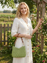 Load image into Gallery viewer, Colorful Woven Straw Shoulder Bag
