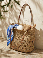 Load image into Gallery viewer, Crochet Woven Fan-Shape Shoulder Tote Bag

