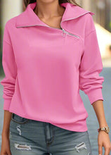 Load image into Gallery viewer, Women’s Zipper Turtleneck Pullover
