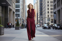 Load image into Gallery viewer, Women’s Linen Blend Two-Piece Set – Sleeveless Shirt &amp; Wide-Leg Pants
