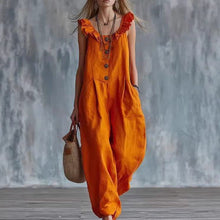 Load image into Gallery viewer, Women's Sleeveless Button-Down Tank Jumpsuit
