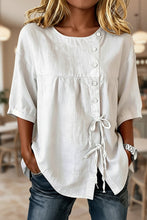 Load image into Gallery viewer, Women's Lace-Up Button Shirt
