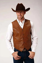 Load image into Gallery viewer, Roper Goat Nappa Vest (Brown) - Men's Vest
