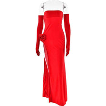 Load image into Gallery viewer, Dress Flare Formal: European Strapless Sleeveless Slit
