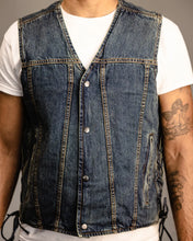 Load image into Gallery viewer, Gambler Men's Motorcycle Denim Vest
