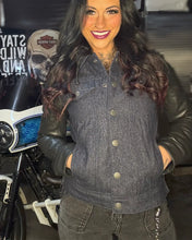 Load image into Gallery viewer, Holli - Motorcycle Denim/Leather Jacket
