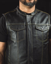 Load image into Gallery viewer, The Cut Men's Motorcycle Leather Vest, Multiple Color Options
