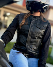 Load image into Gallery viewer, Jessica Perforated Women's Motorcycle Leather Vest
