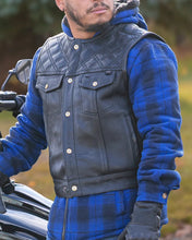 Load image into Gallery viewer, Shell Shock Men's Motorcycle Leather Vest (limited edition)
