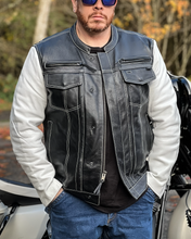 Load image into Gallery viewer, Vincent Men's Cafe Style Leather Jacket
