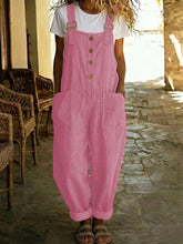 Load image into Gallery viewer, Women's Vintage High-Waist Straight-Leg Overalls – Sleeveless Suspender Jumpsuit
