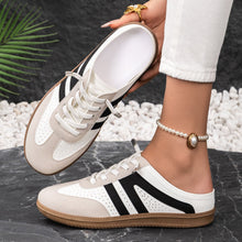 Load image into Gallery viewer, Women's Slip-On Half Slipper Sneakers | Color-Block Striped Casual Shoes in 3 Colors | EU 36–43
