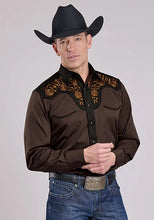 Load image into Gallery viewer, Roper 2260 Old West Embroidery (Brown) - Men's Western Shirt
