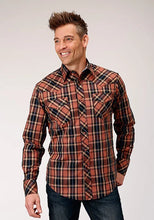 Load image into Gallery viewer, Roper 1853 Dobby Plaid (Brown) - Men's Western Shirt
