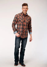 Load image into Gallery viewer, Roper 1853 Dobby Plaid (Brown) - Men's Western Shirt
