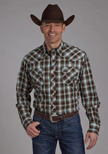 Load image into Gallery viewer, Roper 2169 Horseshoe Dobby (Brown) - Men's Western Shirt
