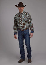 Load image into Gallery viewer, Roper 2169 Horseshoe Dobby (Brown) - Men's Western Shirt
