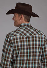 Load image into Gallery viewer, Roper 2169 Horseshoe Dobby (Brown) - Men's Western Shirt
