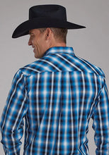 Load image into Gallery viewer, Roper 2173 Aztec Dobby (Blue) - Men's Western Shirt
