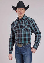 Load image into Gallery viewer, Roper 2606 Diamond Dobby (Blue) - Men's Western Shirt
