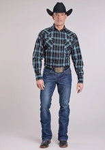Load image into Gallery viewer, Roper 2606 Diamond Dobby (Blue) - Men's Western Shirt
