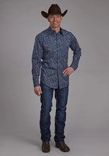 Load image into Gallery viewer, Roper 2172 River Paisley (Blue) - Men's Western Shirt
