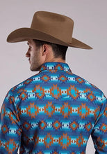 Load image into Gallery viewer, Roper 2835 Serape Stripe (Blue) - Men's Western Shirt
