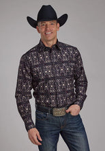 Load image into Gallery viewer, Roper 2171 Pop Color Aztec Print (Grey) - Men's Western Shirt
