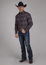 Load image into Gallery viewer, Roper 2171 Pop Color Aztec Print (Grey) - Men's Western Shirt
