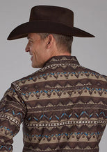 Load image into Gallery viewer, Roper 2175 Distressed Aztec Print (Brown) - Men's Western Shirt
