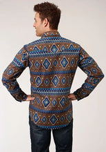 Load image into Gallery viewer, Roper 1265 Chocolate Aztec Print (Brown) - Men's Western Shirt
