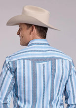 Load image into Gallery viewer, Roper 2832 Yarn Dye Stripe (Blue) - Men's Western Shirt
