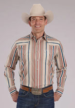 Load image into Gallery viewer, Roper 2469 Southwest Stripe (Tan) - Men's Western Shirt
