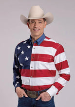 Load image into Gallery viewer, Roper Pieced Stars &amp; Stripes (Multi) - Men's Western Shirt
