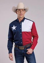 Load image into Gallery viewer, Roper Pieced Texas Flag (Multi) - Men's Western Shirt
