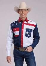 Load image into Gallery viewer, Roper 9503 Colorblock Americana (Multi) - Men's Western Shirt
