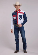 Load image into Gallery viewer, Roper 9503 Colorblock Americana (Multi) - Men's Western Shirt
