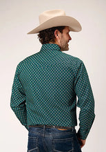 Load image into Gallery viewer, Roper Forest Cross Walk Foulard (Blue) - Men's Western Shirt
