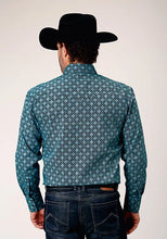 Load image into Gallery viewer, Roper 1845 Lattice Medallion (Blue) - Men's Western Shirt
