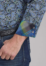 Load image into Gallery viewer, Roper Deep Cobalt Paisley (Blue) - Men's Western Shirt
