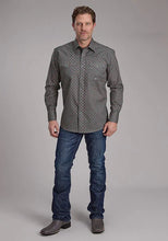Load image into Gallery viewer, Roper 2243 Garnet Foulard (Grey) - Men's Western Shirt
